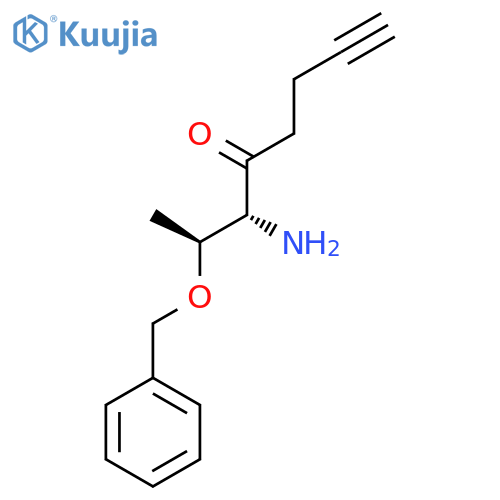 (2S,3R)-3-amino-2-(benzyloxy)oct-7-yn-4-one structure