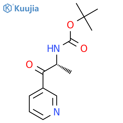 tert-butyl N-[(2R)-1-oxo-1-(pyridin-3-yl)propan-2-yl]carbamate structure