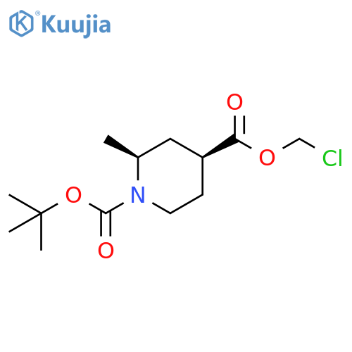 1,4-Piperidinedicarboxylic acid, 2-methyl-, 4-(chloromethyl) 1-(1,1-dimethylethyl) ester, (2S,4S)- structure