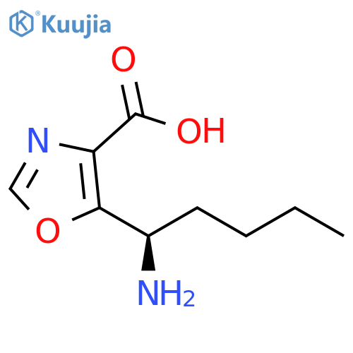 4-Oxazolecarboxylic acid, 5-[(1R)-1-aminopentyl]- structure