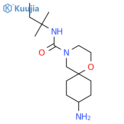 (6r,9r)-9-amino-N-(2-methylbutan-2-yl)-1-oxa-4-azaspiro5.5undecane-4-carboxamide structure
