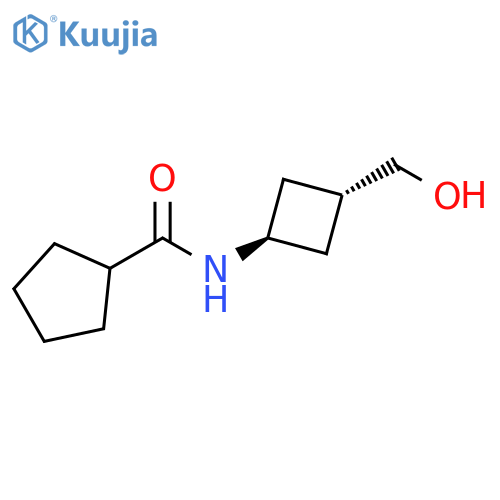 Cyclopentanecarboxamide, N-[trans-3-(hydroxymethyl)cyclobutyl]- structure