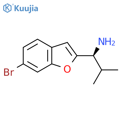 (1S)-1-(6-bromo-1-benzofuran-2-yl)-2-methylpropan-1-amine structure