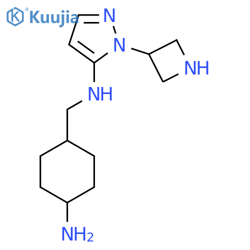 1-(azetidin-3-yl)-N-{(1r,4r)-4-aminocyclohexylmethyl}-1H-pyrazol-5-amine structure