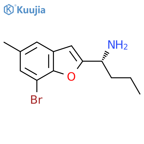 (1R)-1-(7-bromo-5-methyl-1-benzofuran-2-yl)butan-1-amine structure