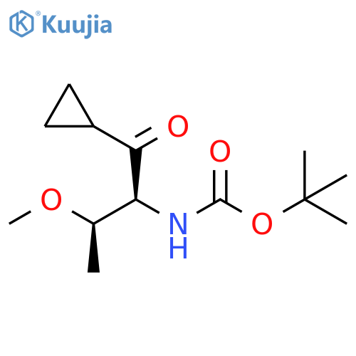Carbamic acid, N-[(1S,2R)-1-(cyclopropylcarbonyl)-2-methoxypropyl]-, 1,1-dimethylethyl ester structure