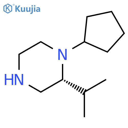 Piperazine, 1-cyclopentyl-2-(1-methylethyl)-, (2R)- structure