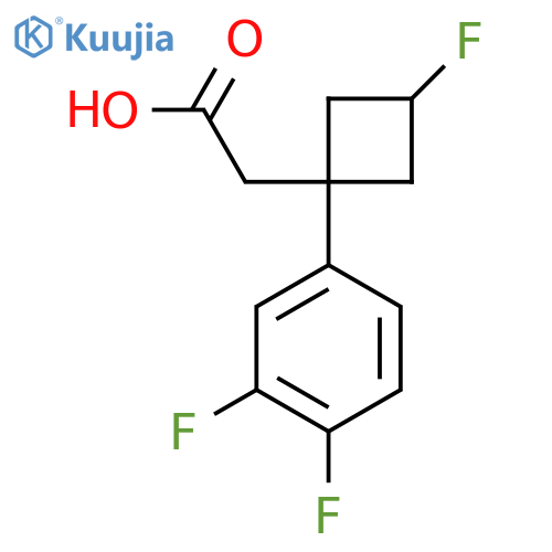 2-(1s,3r)-1-(3,4-difluorophenyl)-3-fluorocyclobutylacetic acid structure