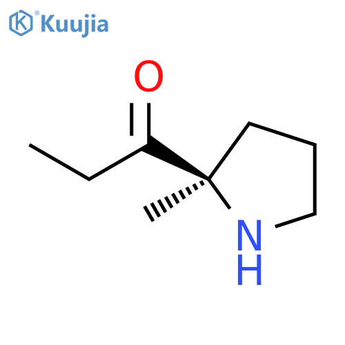 1-Propanone, 1-[(2R)-2-methyl-2-pyrrolidinyl]- structure