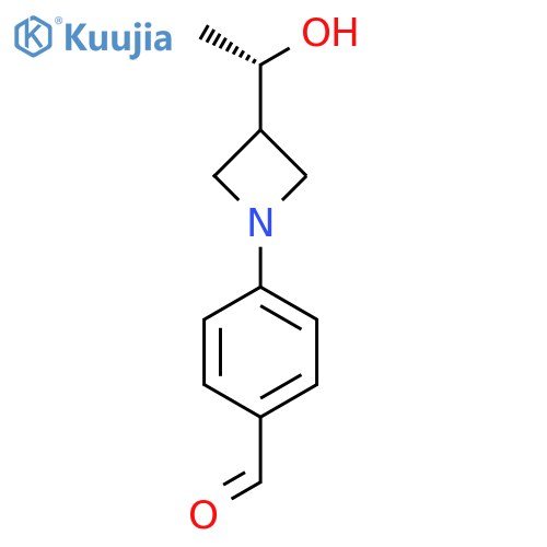 4-{3-[(1S)-1-hydroxyethyl]azetidin-1-yl}benzaldehyde structure