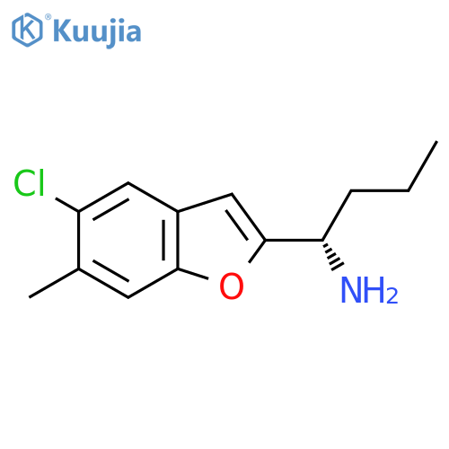 (1S)-1-(5-chloro-6-methyl-1-benzofuran-2-yl)butan-1-amine structure