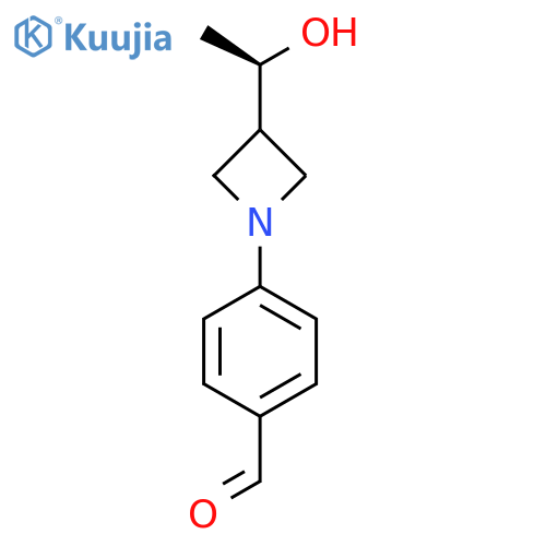 4-{3-[(1R)-1-hydroxyethyl]azetidin-1-yl}benzaldehyde structure