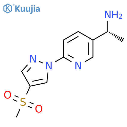(1R)-1-6-(4-methanesulfonyl-1H-pyrazol-1-yl)pyridin-3-ylethan-1-amine structure