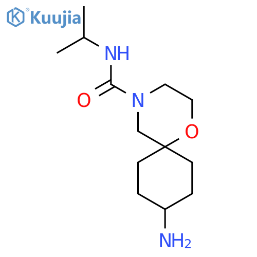 (6r,9r)-9-amino-N-(propan-2-yl)-1-oxa-4-azaspiro5.5undecane-4-carboxamide structure