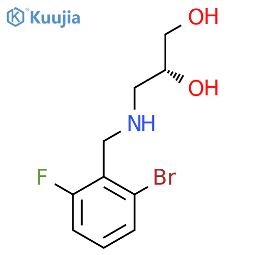 (2R)-3-{[(2-bromo-6-fluorophenyl)methyl]amino}propane-1,2-diol structure
