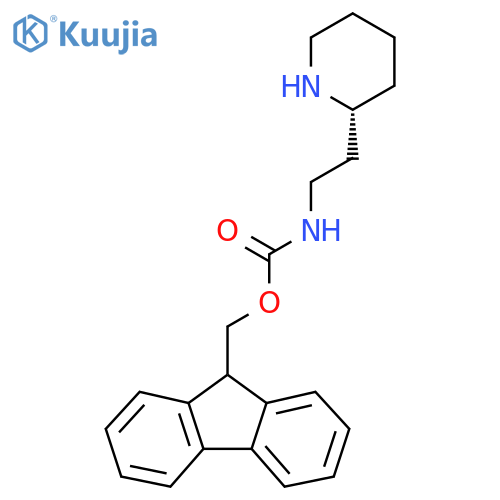 (9H-fluoren-9-yl)methyl N-{2-(2R)-piperidin-2-ylethyl}carbamate structure