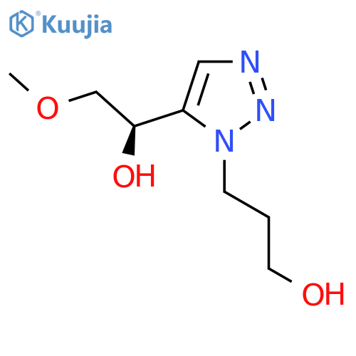3-{5-[(1R)-1-hydroxy-2-methoxyethyl]-1H-1,2,3-triazol-1-yl}propan-1-ol structure