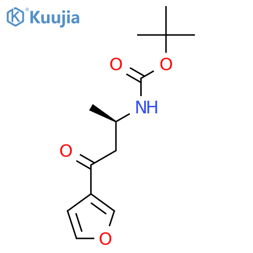 tert-butyl N-[(2R)-4-(furan-3-yl)-4-oxobutan-2-yl]carbamate structure