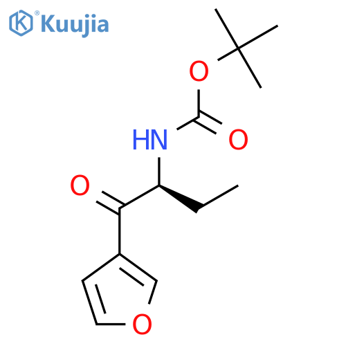 tert-butyl N-[(2S)-1-(furan-3-yl)-1-oxobutan-2-yl]carbamate structure