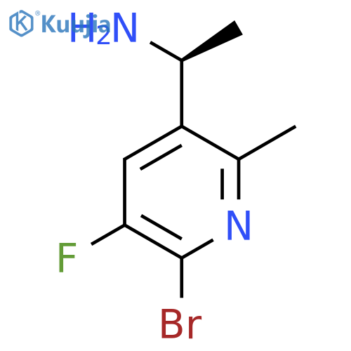 (1S)-1-(6-bromo-5-fluoro-2-methylpyridin-3-yl)ethan-1-amine structure