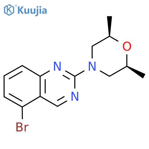 5-bromo-2-(2R,6S)-2,6-dimethylmorpholin-4-ylquinazoline structure
