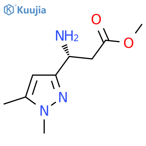 methyl (3R)-3-amino-3-(1,5-dimethyl-1H-pyrazol-3-yl)propanoate structure