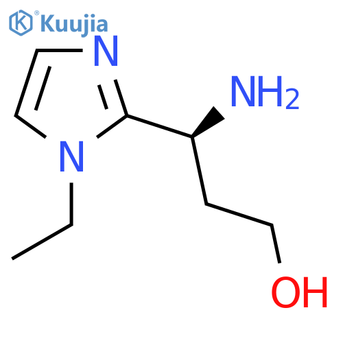 (3S)-3-amino-3-(1-ethyl-1H-imidazol-2-yl)propan-1-ol structure