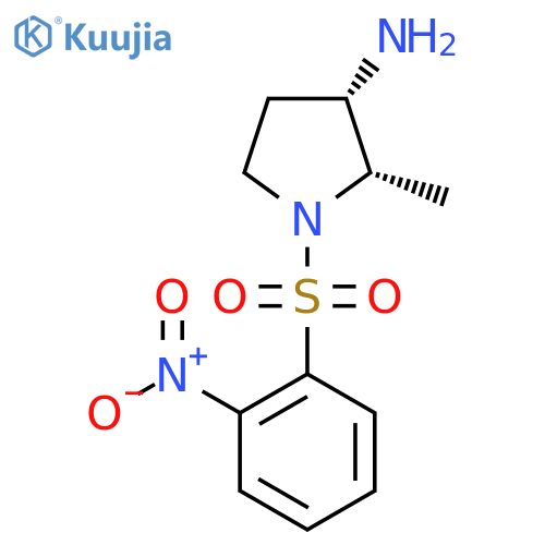 (2S,3S)-2-methyl-1-(2-nitrobenzenesulfonyl)pyrrolidin-3-amine structure