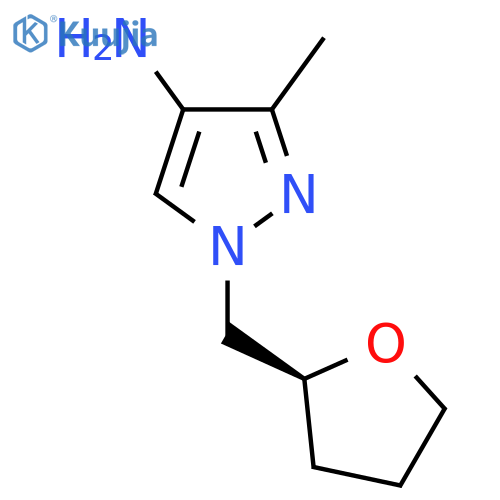 3-methyl-1-{(2S)-oxolan-2-ylmethyl}-1H-pyrazol-4-amine structure