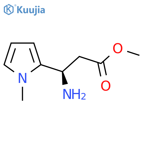 methyl (3R)-3-amino-3-(1-methyl-1H-pyrrol-2-yl)propanoate structure