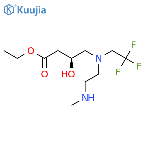 ethyl (3S)-3-hydroxy-4-{2-(methylamino)ethyl(2,2,2-trifluoroethyl)amino}butanoate structure