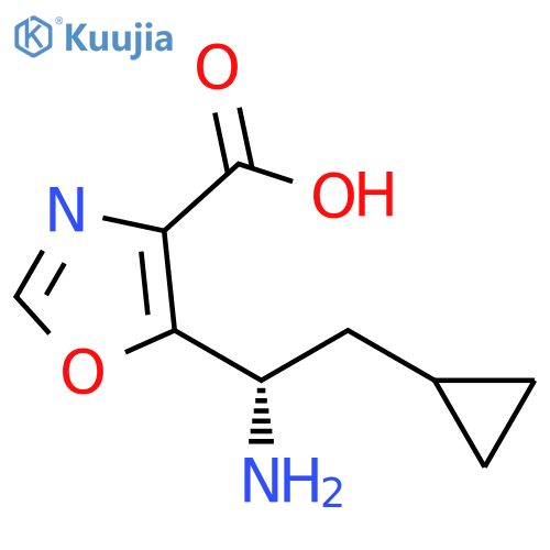 4-Oxazolecarboxylic acid, 5-[(1S)-1-amino-2-cyclopropylethyl]- structure