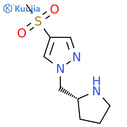 4-methanesulfonyl-1-{(2R)-pyrrolidin-2-ylmethyl}-1H-pyrazole structure