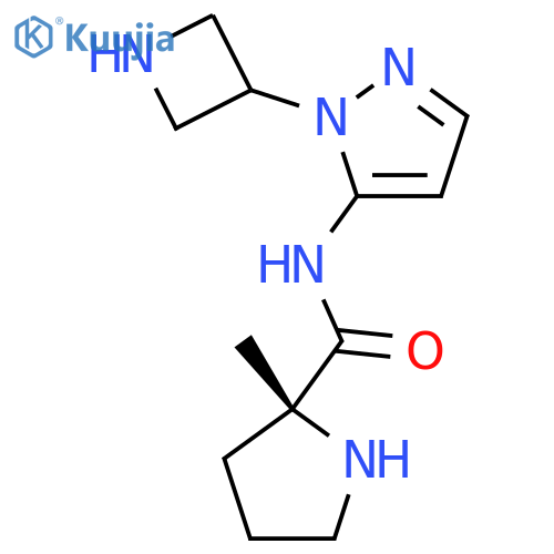 (2R)-N-1-(azetidin-3-yl)-1H-pyrazol-5-yl-2-methylpyrrolidine-2-carboxamide structure