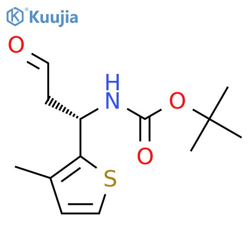 tert-butyl N-(1S)-1-(3-methylthiophen-2-yl)-3-oxopropylcarbamate structure