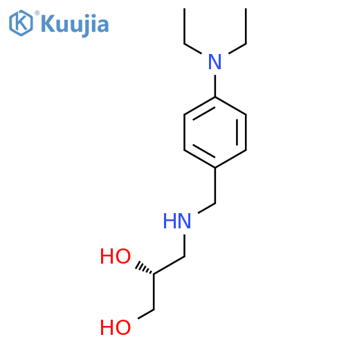 (2R)-3-({[4-(diethylamino)phenyl]methyl}amino)propane-1,2-diol structure