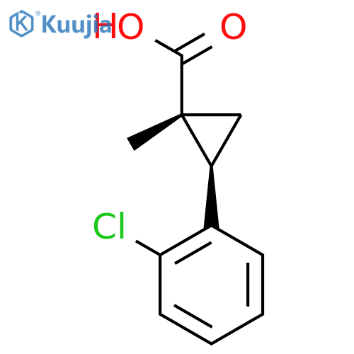 (1R,2R)-2-(2-Chlorophenyl)-1-methylcyclopropane-1-carboxylic acid structure
