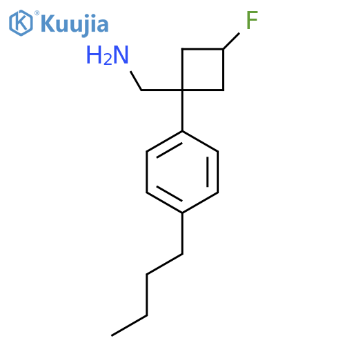 (1r,3r)-1-(4-butylphenyl)-3-fluorocyclobutylmethanamine structure