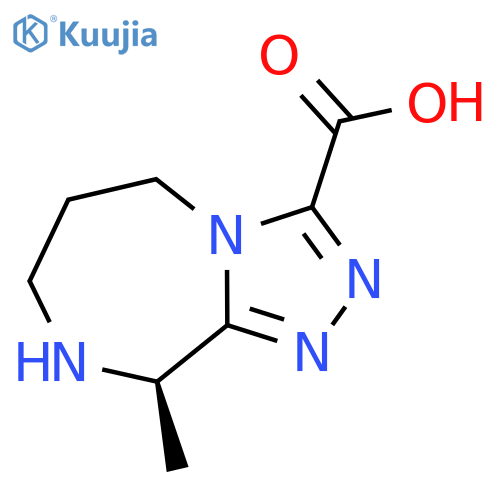 (9R)-9-methyl-5H,6H,7H,8H,9H-[1,2,4]triazolo[4,3-a][1,4]diazepine-3-carboxylic acid structure