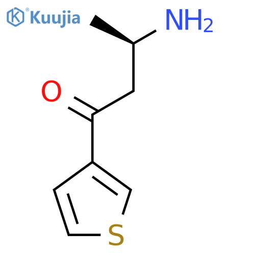 (3R)-3-amino-1-(thiophen-3-yl)butan-1-one structure
