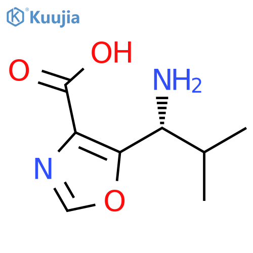 4-Oxazolecarboxylic acid, 5-[(1R)-1-amino-2-methylpropyl]- structure