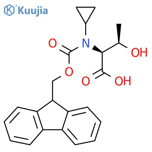 (2S,3R)-2-[cyclopropyl({[(9H-fluoren-9-yl)methoxy]carbonyl})amino]-3-hydroxybutanoic acid structure