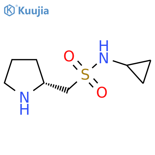 N-cyclopropyl-1-(2R)-pyrrolidin-2-ylmethanesulfonamide structure