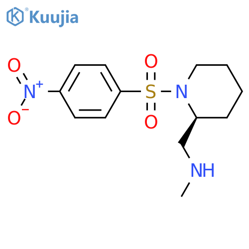 methyl({[(2S)-1-(4-nitrobenzenesulfonyl)piperidin-2-yl]methyl})amine structure