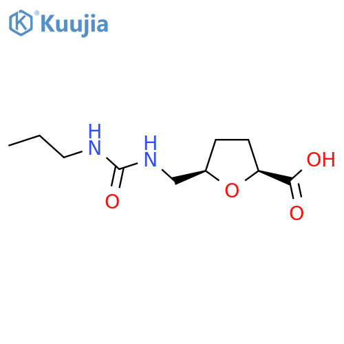 (2S,5R)-5-{[(propylcarbamoyl)amino]methyl}oxolane-2-carboxylic acid structure