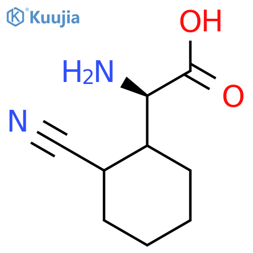 (2R)-2-amino-2-(2-cyanocyclohexyl)acetic acid structure