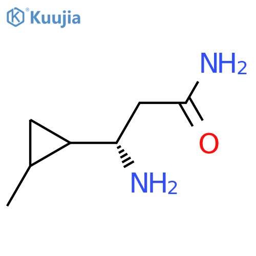 (3S)-3-amino-3-(2-methylcyclopropyl)propanamide structure