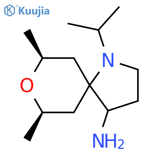8-Oxa-1-azaspiro[4.5]decan-4-amine, 7,9-dimethyl-1-(1-methylethyl)-, (7R,9S)- structure