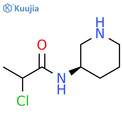 Propanamide, 2-chloro-N-(3R)-3-piperidinyl- structure