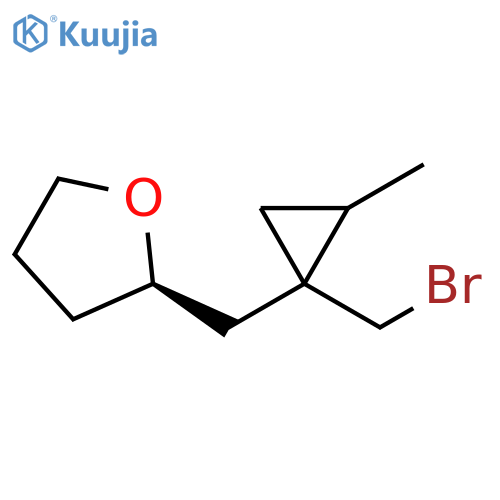 Furan, 2-[[1-(bromomethyl)-2-methylcyclopropyl]methyl]tetrahydro-, (2R)- structure